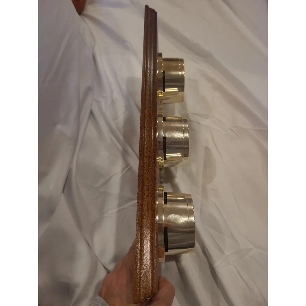 Vintage Springfield 3 Gauge Weather Station Humidity Temperature Barometer USA